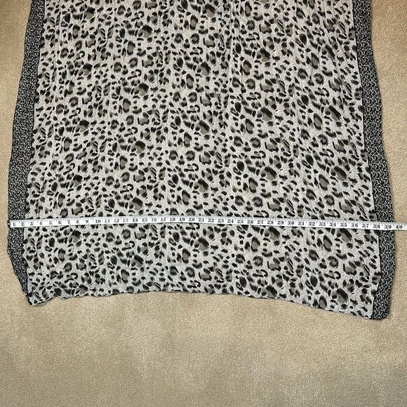 Leopard Animal Print Lightweight Scarf 70s 90s Mob Wife Boho Women 40in x 70in - Picture 3 of 6